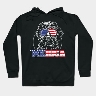 Lagotto Romagnolo American Flag Merica dog Hoodie